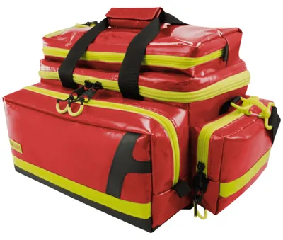 Produktbild von AEROcase® - PRO 1R BL1 Erste Hilfe Notfall Tasche, Tragetasche, leer, Größe L, Farbe:rot, Art:Planmaterial