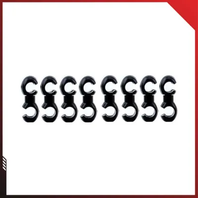 Produktbild von Pitlane Performance® Fahrrad-Bremszug-Clips; 8 Stück drehbare Flex-Clips für Bremszug, Schaltung & Kabel; Bremszug-Halter, Kabelclips für Fahrräder