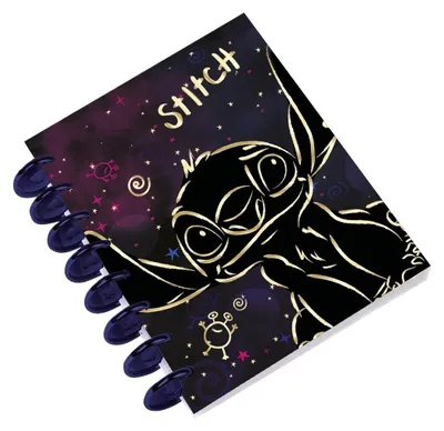 Obrázek produktu pro Blok A5 Disney Gold Stitch s velkým kroužkem, 100 listů, vzor 3 – PATIO
