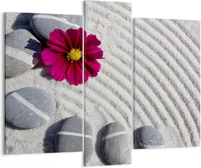 Produktbild von Bild auf Leinwand - Leinwandbild - Zusammensetzung Steine Entspannung - 95x80cm - Wand Bild - Wanddeko - Leinwanddruck - Bilder - Kunstdruck - Leinwand bilder - Wandkunst - CB95x80-0497