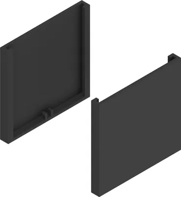 Produktbild von SOLIDO 100 Abdeckkappen-Set Glas Punktbefestigung eckig schwarz