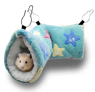 Productafbeelding van Cavia hangmat tunnel - Fret hangmat - 50 x 15 cm - Groen - Voor kleine dieren