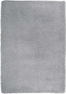 Image de vidaXL Tapis Shaggy à haut velours NAVARRA gris argenté 160x230 cm Polyester