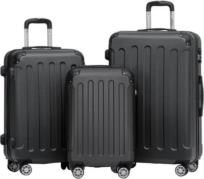Productafbeelding van Famanu Hartschalenkoffer Set - Zwart