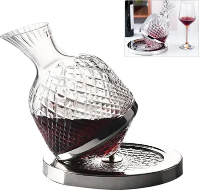 Produktbild von DOPWii Gyro-Typ rotierender Dekanter, Tumbler Whisky Brandy Rotwein Dekanter, für Geburtstage, Freundschaft Wein-Zubehör