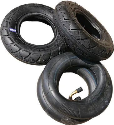 Produktbild von 2x Reifen mit Schlauch 200x50 für E Scooter Sackkarre Rollstuhl HMParts
