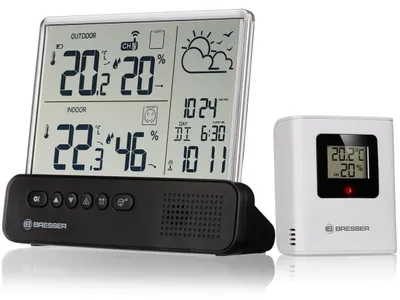 Produktbild von Bresser Translucidus NV Wetterstation Funk mit Außensensor, transparent