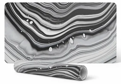 Produktbild von Rutschfeste Schreibtischunterlage mit abstraktem Wellenmuster, 90 x 45 cm