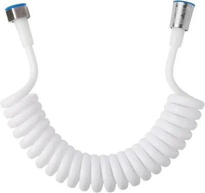 Produktbild von Flexibler Duschschlauch 3m weiß Spiralform aus hochwertigem Material