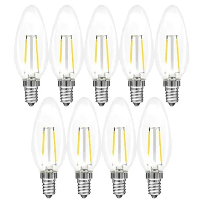 Produktbild von 9 x Müller-Licht LED Filament Leuchtmittel Kerze 3W = 25W E14 klar 250lm warmweiß 2700K 200° Ra>95