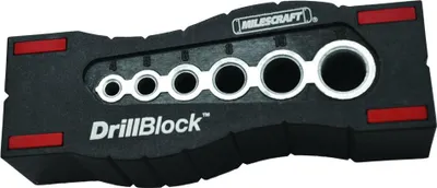 Productafbeelding van Milescraft | Kleine boorsjabloon DrillBlock+ met stalen omhulsels