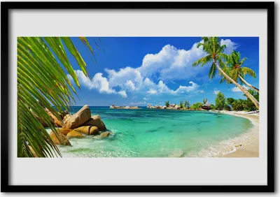Produktbild von Bild 70x50 MDF-Rahmen Wandkunst Meer Landschaft