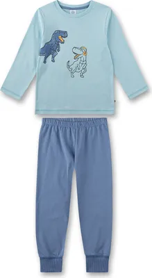 Produktbild von Sanetta Jungen-Schlafanzug lang hellblau Dino 104