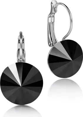 Produktbild von LUISIA® Ohrringe Rivoli mit Kristallen von Swarovski® 14 mm | Jet