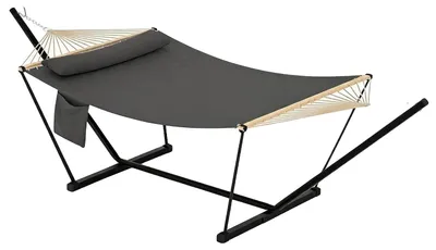 Obrázek produktu pro Houpací síť, robustní ocelová konstrukce, pohodlný design, šedá barva