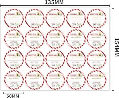 Obrázek produktu pro INF Vánoční samolepky 50 mm (20 samolepek/10 listů) - Samolepicí štítky