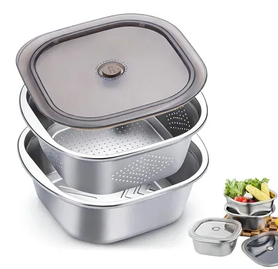 Produktbild von 4600 ml Küchen-Sieb mit Deckel - Für Spaghetti, Gemüse und Reis