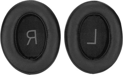 Image de Coussinets de rechange pour écouteurs - Coussinets d'écouteurs - Amélioration des performances audio - Fils renforcés - Lot de 2 - Noir