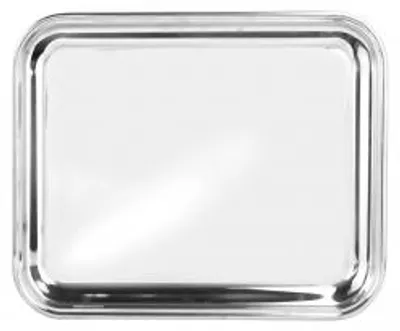 Produktbild von Rechteckiges Bar-Tablett aus Edelstahl, 40 x 33 cm