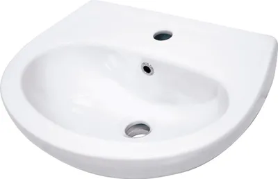 Obrázek produktu pro Keramické nástěnné umyvadlo s prostorem pro baterii