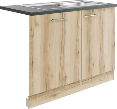 Produktbild von Optifit Spülenschrank inkl Spüle Geschirrspülerblende für vollintegrierte Geschirrspüler Livorno290 BxTxH 110 x 60 x 84,