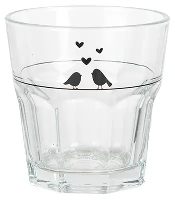 Immagine prodotto di Bicchiere d'acqua Clayre & Eef 200 ml vetro trasparente Uccelli