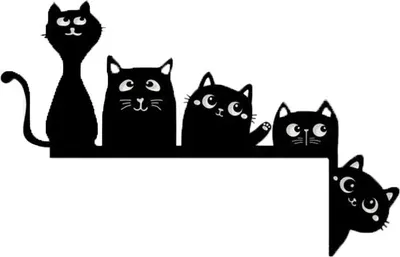 Produktbild von INF Fünf Katzen Türdeko - Metall Katzen Türrahmen Dekoration, 30x20cm