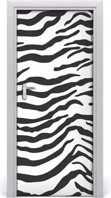 Produktbild von Tulup Türaufkleber 85x205 cm Dekorative Aufkleber Selbstklebend Wasserdichte Tapete Abnehmbar Schlafzimmer Wohnzimmer Wohnkultur - Haus Hintergrund Zebra