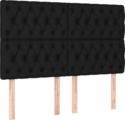 Produktbild von vidaXL Kopfteil Schwarz 160 x 7 x 118/128 cm Stoff