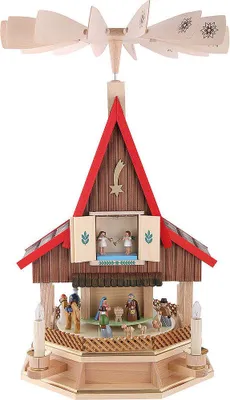 Produktbild von 2-stöckiges Adventshaus Christi Geburt elektrisch von Richard Glässer (53cm) von Richard Glässer