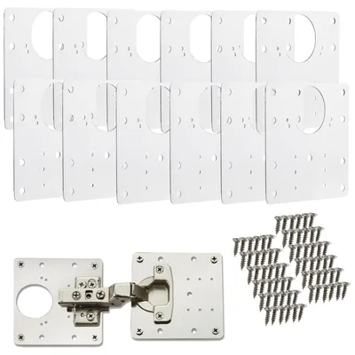 Produktbild von SOTECH Topfband Reparaturplatte – 90 x 90 mm, Edelstahl (12 Stück)