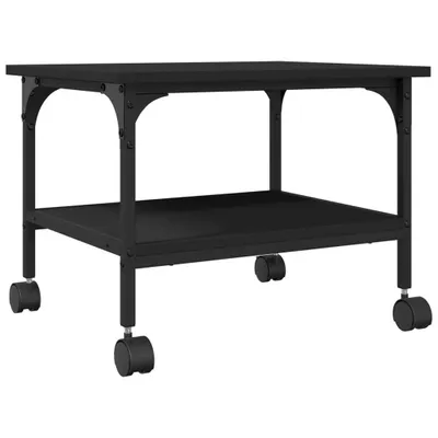 Immagine prodotto di Supporto per stampante a 2 ripiani nero 50x40x38 cm materiale a base di legno
