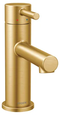 Einhebel-Waschtischarmatur, gebürstetes Gold, 1-Loch, mit Ablauf