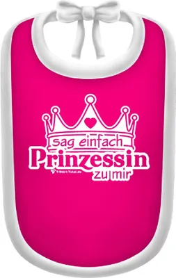 Baby Lätzchen Prinzessin pink-weiß für Kleinkinder mit Spruch Geburtstag Geschenkidee 1. Geburtstag Geburt