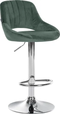 Produktbild von Barhocker HLO-CP278 Samt chrom grün