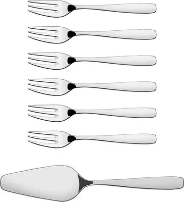 Produktbild von Dessertgabeln 7-teilig - Edelstahl, stilvolles Design