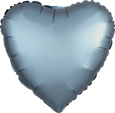 Produktbild von amscan Folienballon Herz satinblau Ø43cm