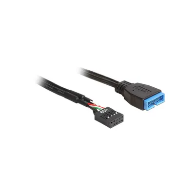Produktbild von Delock - Internes USB-Kabel - 9-poliger USB-Header (W) zu 19-poliger USB 3.0 Kopf (M) - 30 cm - Schwarz
