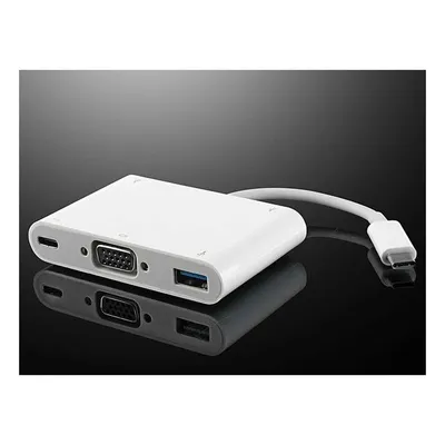 Produktbild von ViVanco™CC UC UACVGA, Kabelgebunden, USB 3.2 Gen 1 (3.1 Gen 1) Type-C, 60 W, Weiß, 5 Gbit/s, 60 Hz