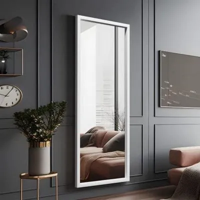 Productafbeelding van Famanu spiegel, hangend - 41 x 112 cm - Wit