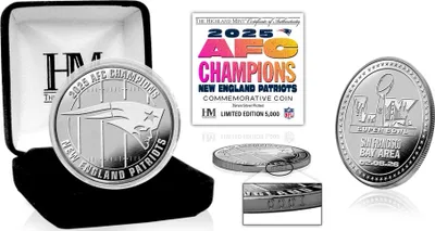 Produktbild von New England Patriots 2025 AFC Champ Coin (39mm) Münze silber