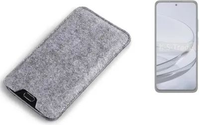 Produktbild von K-S-Trade Filz Handyhülle kompatibel mit ZTE Axon 60 Schutzhülle Filztasche Filz Tasche Case Sleeve Handy Hülle Filzhülle grau