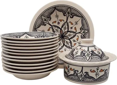 Immagine prodotto di Set di couscous nero marocchino - 12 persone