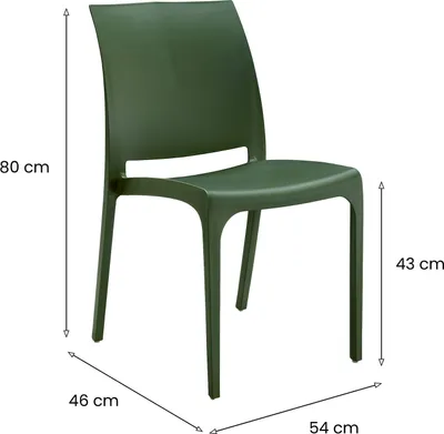 Image de Volga Bica Chaise empilable de jardin Bar Restaurant