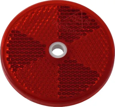 Produktbild von Roter Reflektor 60 Mm Mit Montageloch