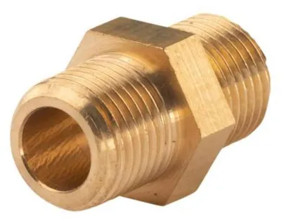Produktbild von Messing Gewinde-Fitting Doppelnippel 1/8' AG - 1/8' AG (DN6) - schwere Ausführung