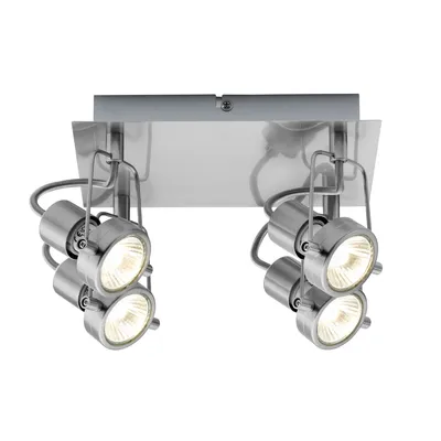 Image de Spotlight Rondell Techno II 4x40W GU10 fer brossé 230V métal
