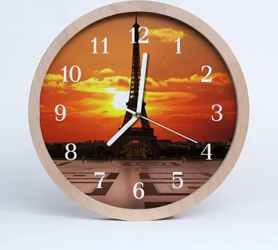 Produktbild von Holzuhr 20fi cm wanduhr - Eiffelturm Architektur