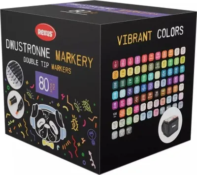 Obrázek produktu pro Oboustranný popisovač 80 barev