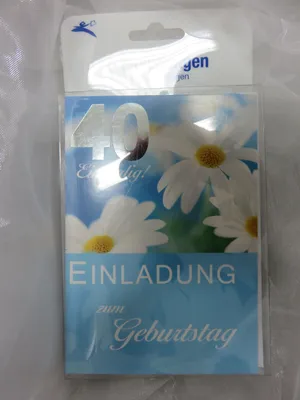 Produktbild von Einladungen - Einladungskarten 40. Geburtstag * 5 Stck.